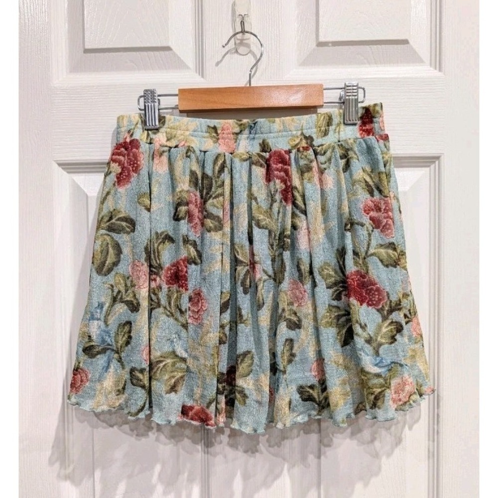 Denim & Supply Ralph Lauren Garden Floral Bird Boho Lace Mesh Skirt M Balletcore